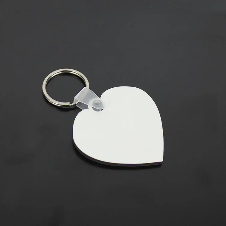 MDF Double Sided Heart Shaped Keyrings - Image 3